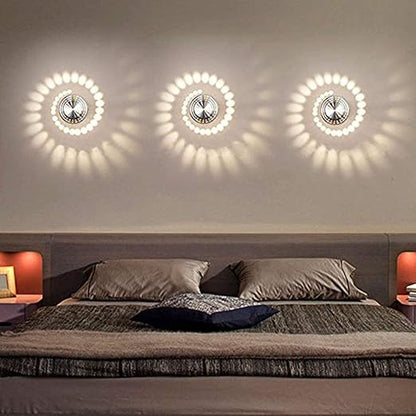 3W LED Wall Light – Modern Aluminum Spiral Lamp