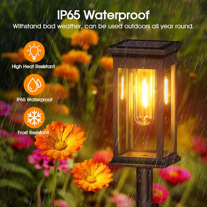 4 Pack Solar Pathway Garden Lights