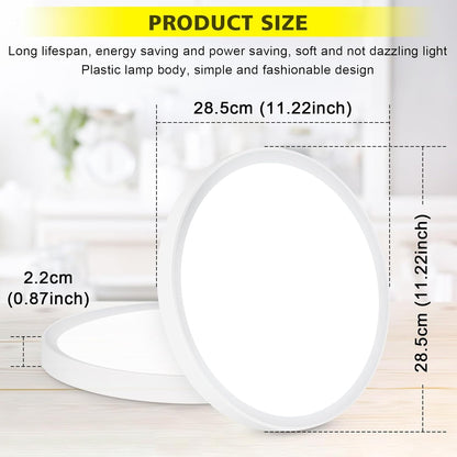 24W LED Ceiling Light – 5000K Daylight. IP44 Waterproof. 2200LM. Ø28.5cm