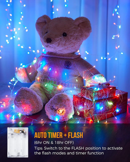 2 Pack Battery Fairy Lights. 5ft 60 LED Multicolor
