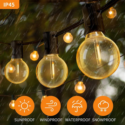 19M Outdoor Festoon Lights – G40 LED. Waterproof. Safe
