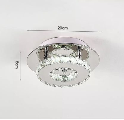 Modern Square Chrome Crystal LED Ceiling Light Lamp Fitting Pendant Chandelier