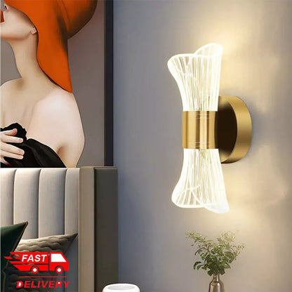 Modern 12W Dimmable LED Wall Sconce with Adjustable Color