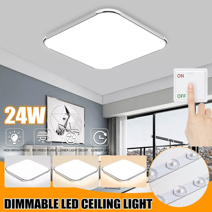 Modern 24W Dimmable LED Ceiling Light with Remote