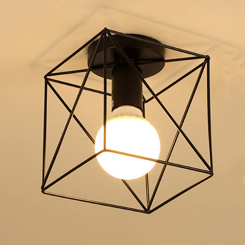 Vintage Basket Cage Metal Ceiling Light