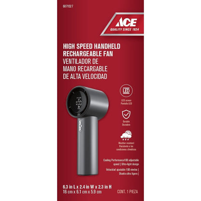 ACE High Speed Handheld Rechargeable Fan