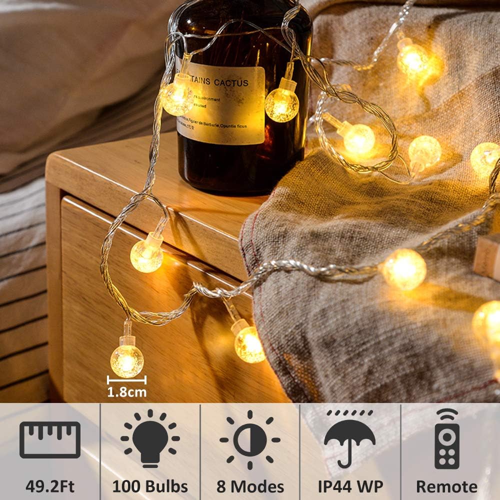 100 LED Globe Fairy Lights – USB & Battery Operated