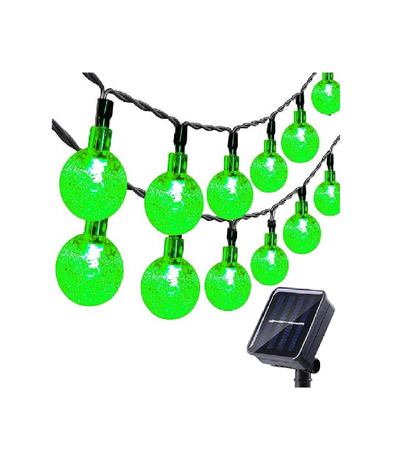 60 LED Solar Crystal Ball String Lights. 36ft White