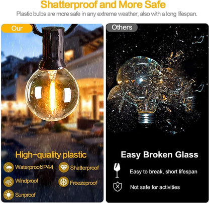 150FT G40 Festoon String Lights Outdoor Waterproof