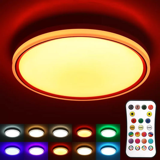 28W RGB LED Round Ceiling Light – Remote Control