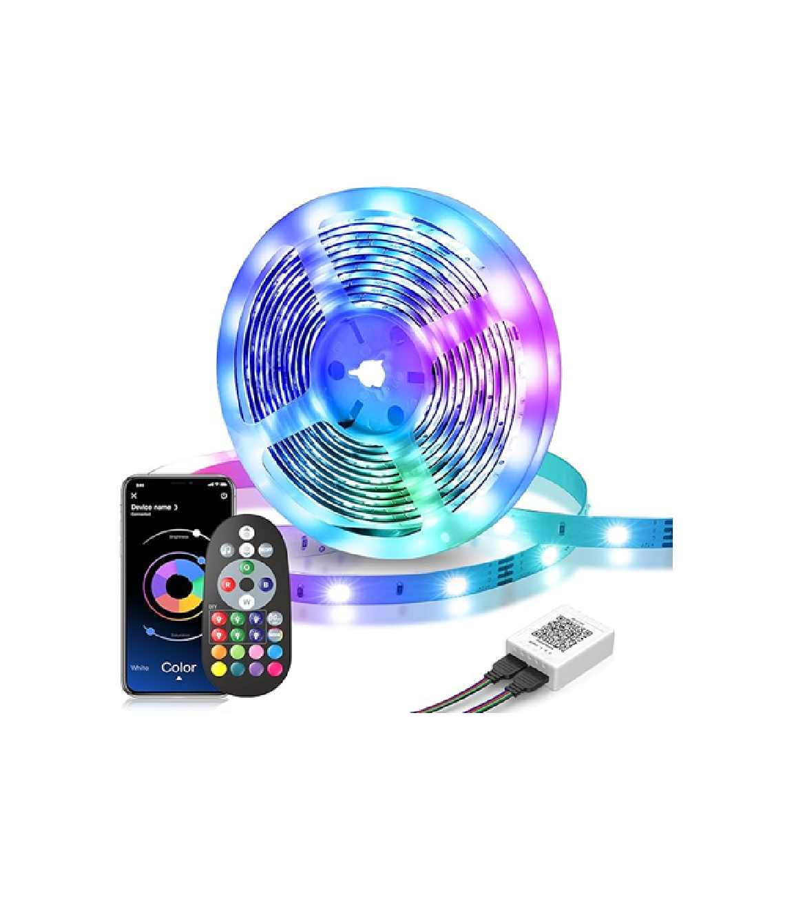 10M RGB LED Strip Lights. Music Sync. Remote & App