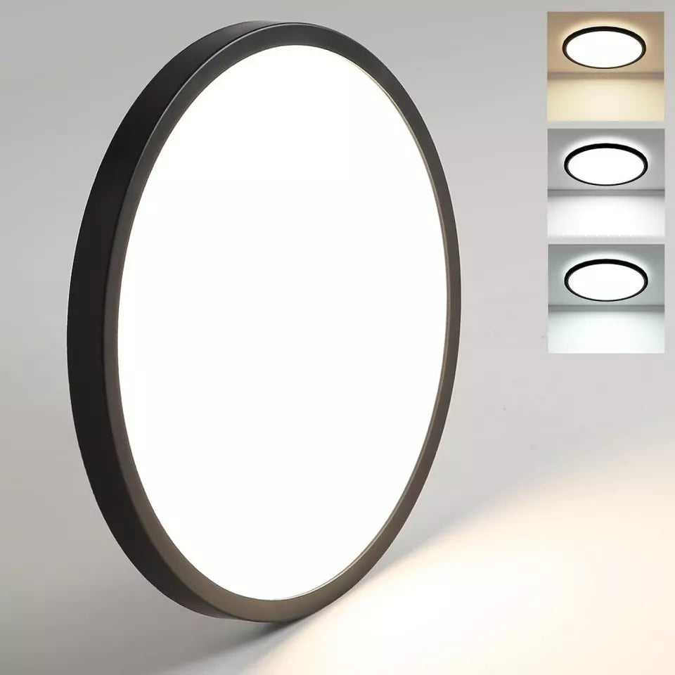 24W Round LED Ceiling Light – Multi-Color Adjustable Bathroom Ceiling Lights for Bathroom. Kitchen. Lounge and Hallway
