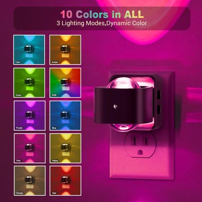 Plug-in Night Light Projector 180°Rotating