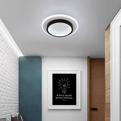 Modern Round LED Flush Mount Ceiling Light – Circle Flat Lamp for Hallway
