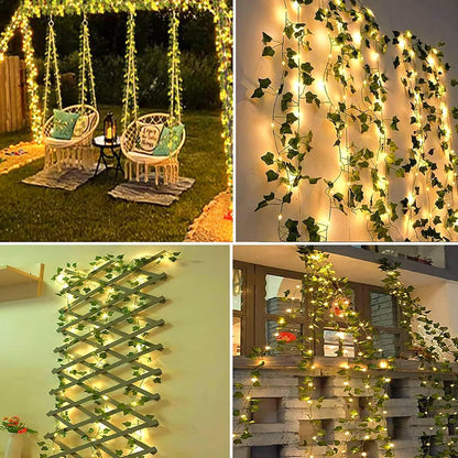 Solar Ivy String Lights – 100 LED Outdoor Garland