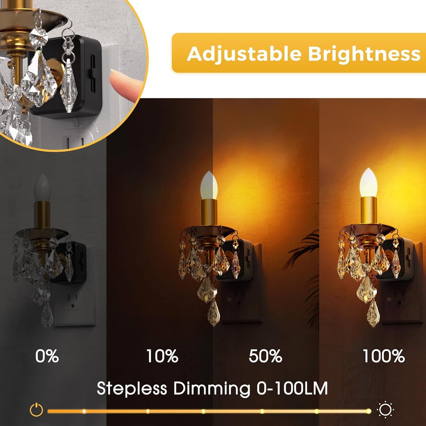 Plug-in Night Light Flameless Candle Style