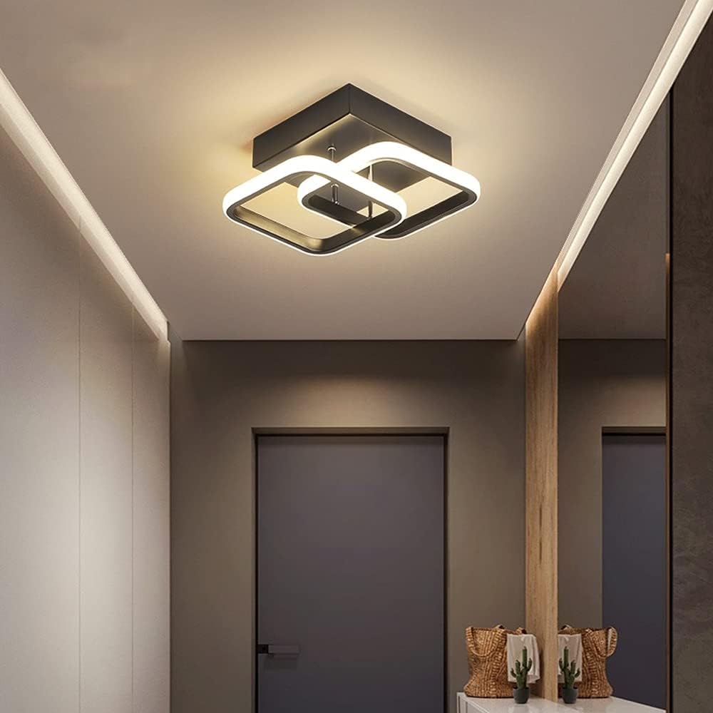 Modern Square LED Ceiling Light - 22W Warm White. LED Ceiling Light For Hallways & Bedrooms