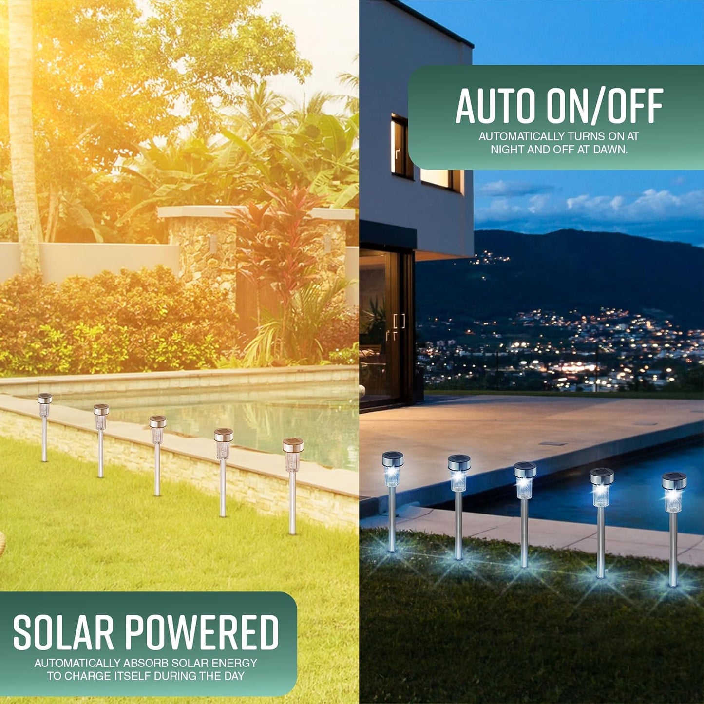 10 Pack Garden Pathway Lights