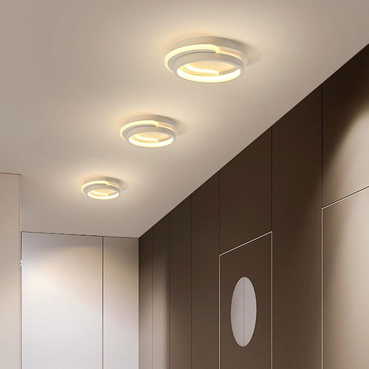 Clerance Sale - Ceiling Lighting Modern Round Aluminum Ceiling Light 3-Color Dimming Led Small Ceiling Lamp Close To Ceiling Light Fixtures