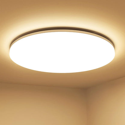 18W  LED Ceiling Light. Waterproof IP54. Warm White 3000K. 200W Incandescent Bulb Equivalent. 2400lm Flush Mount Lighting Fitting
