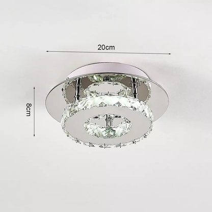 Modern Square Crystal LED Ceiling Light – Elegant Chrome Chandelier for Living Room. Bedroom & More