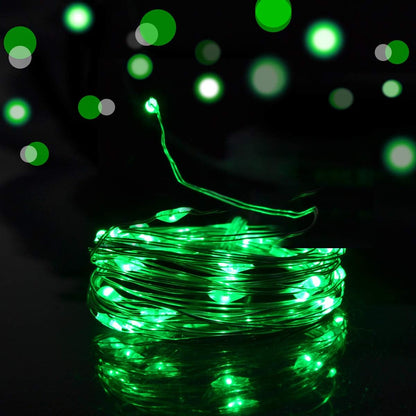 Green Fairy Lights. 5M 50 LEDs Battery Powered String Lights