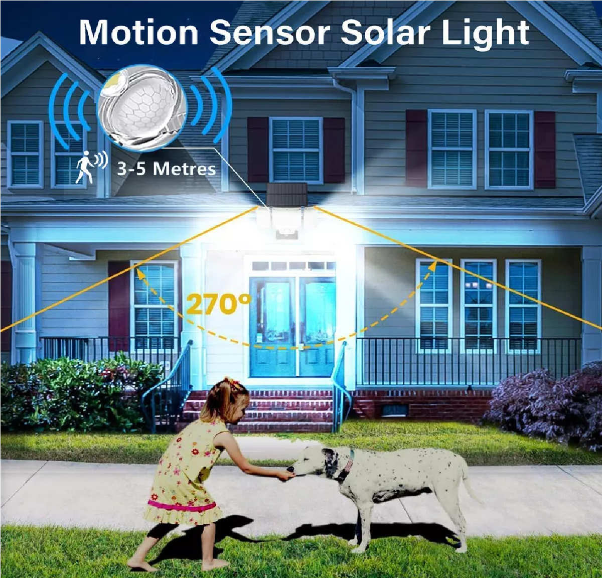 Motion Sensor Solar Flood Lamp