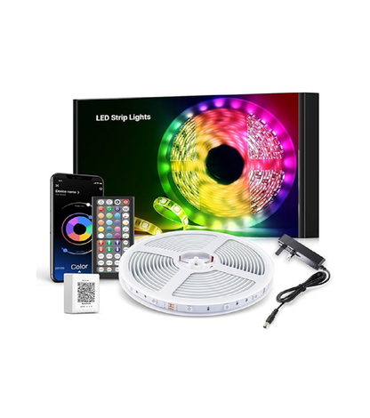 10M RGB LED Strip Lights. Music Sync. Remote & App