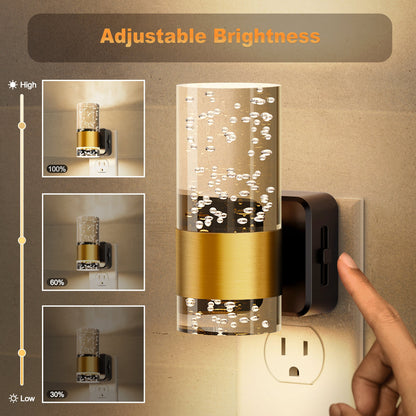 Plug-in Night Light Acrylic Bubble Style