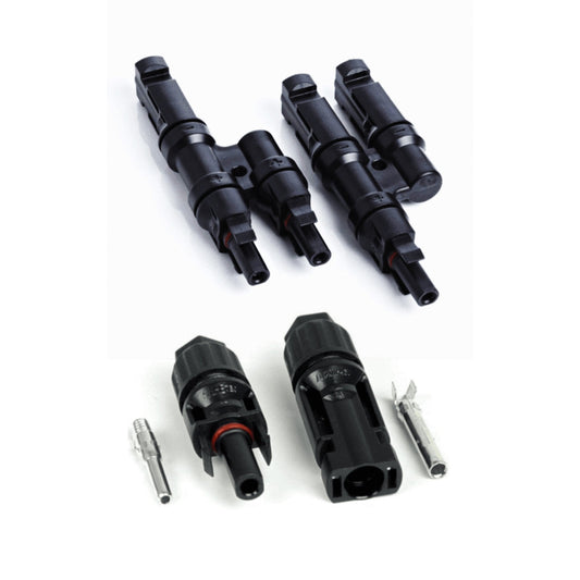 2 Panel MC4 Connector Pair. 2 Wire In. 1 Wire Out