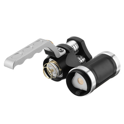1200LM 3xT6 Tactical Flashlight Rechargeable Spotlight Searchlight Hunting (Black)