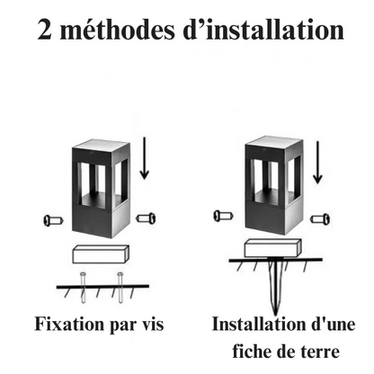 Lampe solaire design en fer forgé