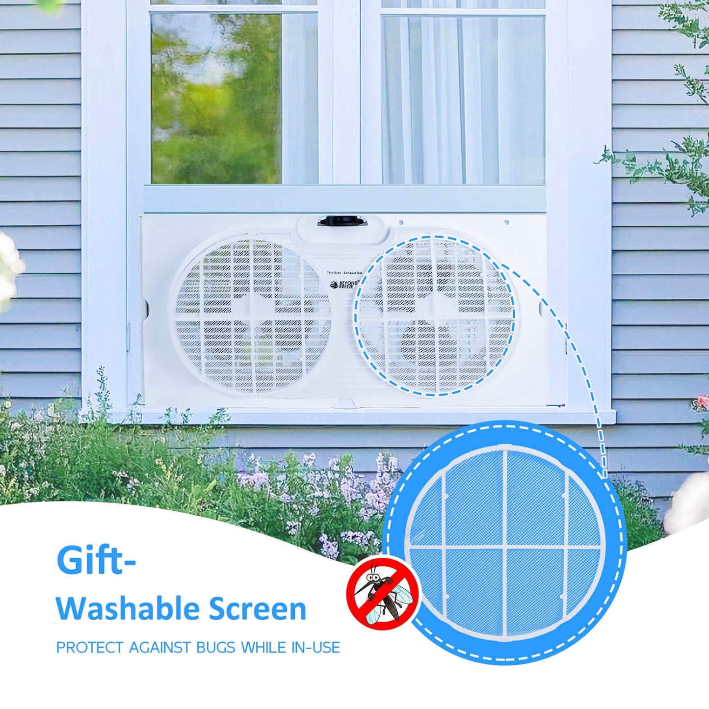 Expandable Dual Window Fan with Adjustable Airflow