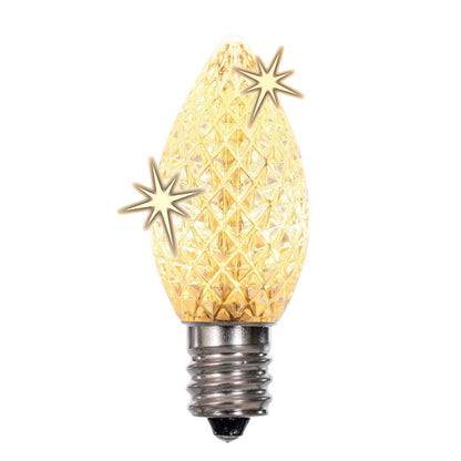 LED C7 - Transparant Faceted Bulb - Twinkle