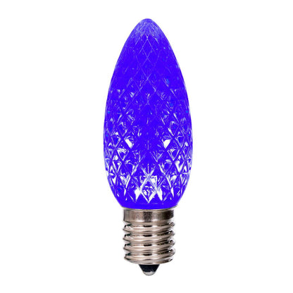 LED C9 - Transparent Faceted Bulbs - All Colors - Steady