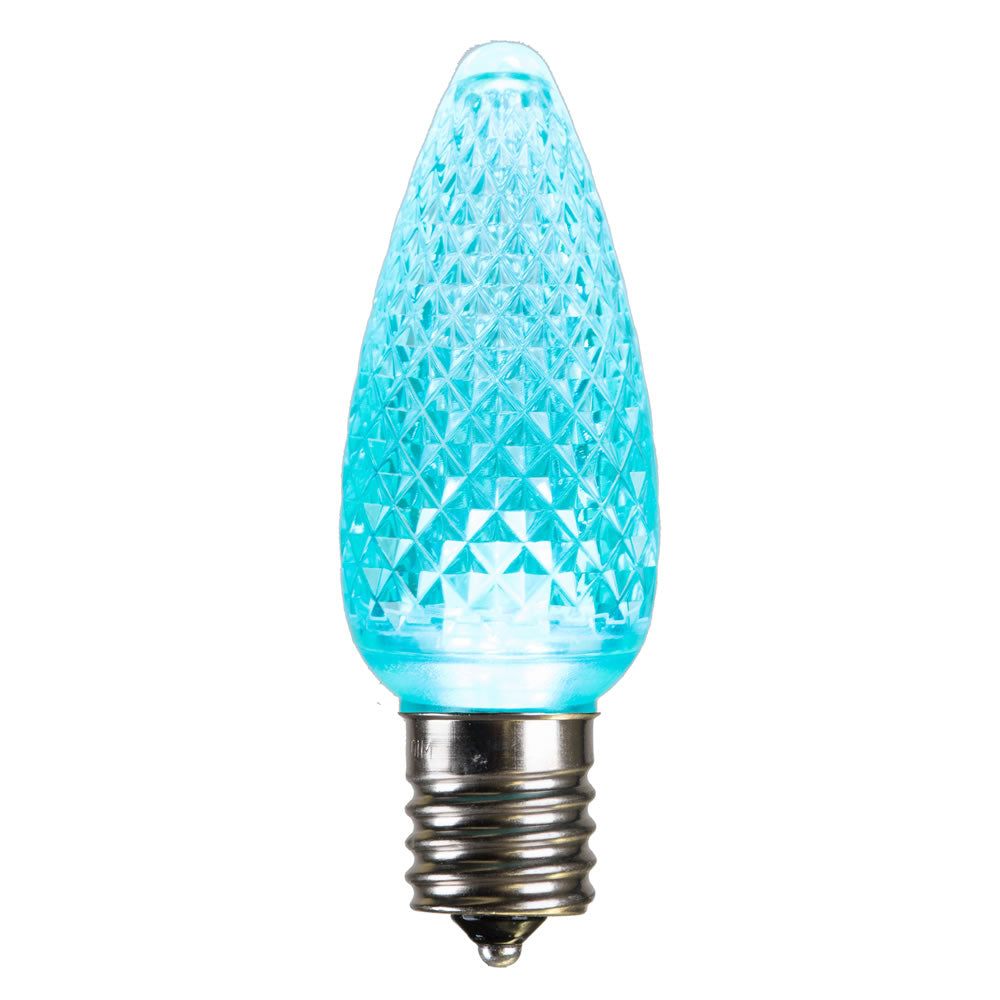 LED C9 - Transparent Faceted Bulbs - All Colors - Steady