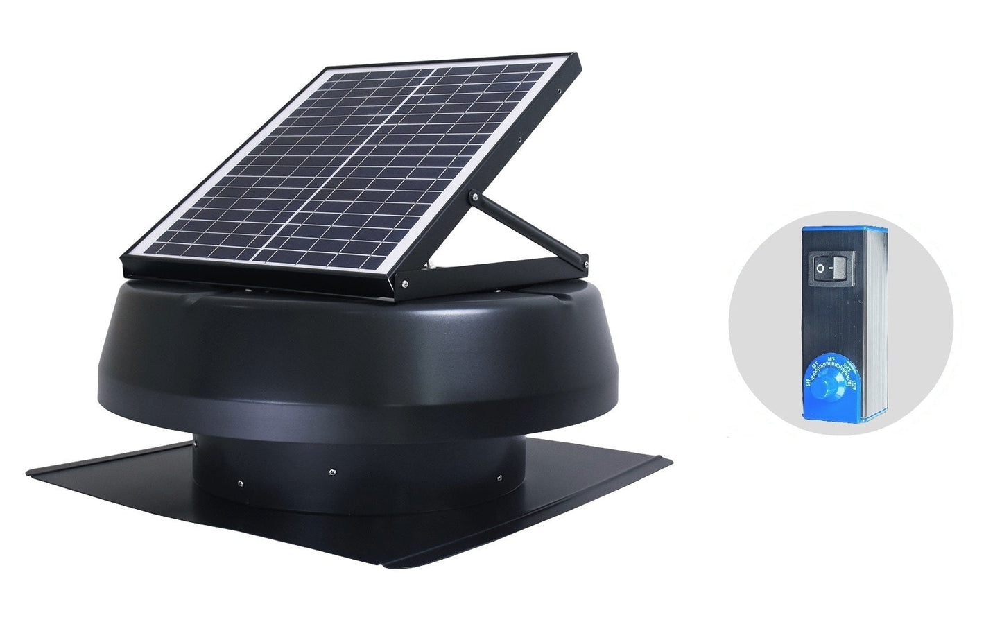 ILG8SF301 - iLIVING HYBRID Ready Smart Exhaust Solar Roof Attic Exhaust Fan. 14. 40-Watt. Black. Round. 15-Year Warranty. Cools up to 2900 sq ft