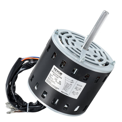 1/2HP Furnace Blower Motor. 208/230V 2.7Amps. 1075RPM 5 Speeds. CW/CCW Rotation. 48 Frame 3.4' Shaft Length. 7.5μF/450V Capacitor + 11' Hold Hoop