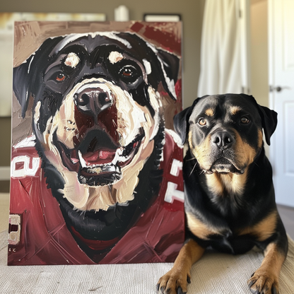 Rugby Player Pet Texture Portrait