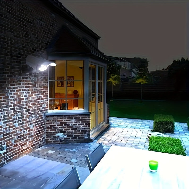 Remote Control Motion Sensor Solar Security Camera Light. 800 Lumens. 77 LEDs