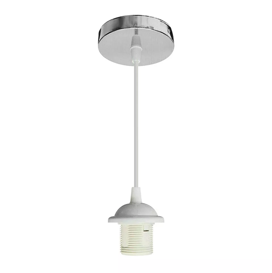 Pendant Light Fitting Set with E27 Holder. Ceiling Rose & Hanging Suspension Kit