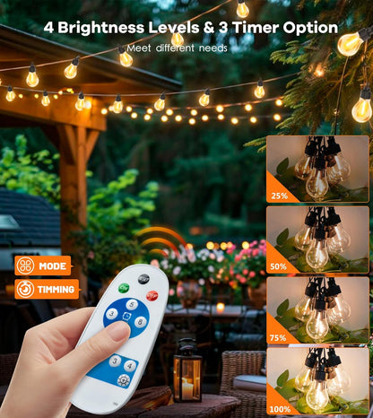 15M Solar String Lights