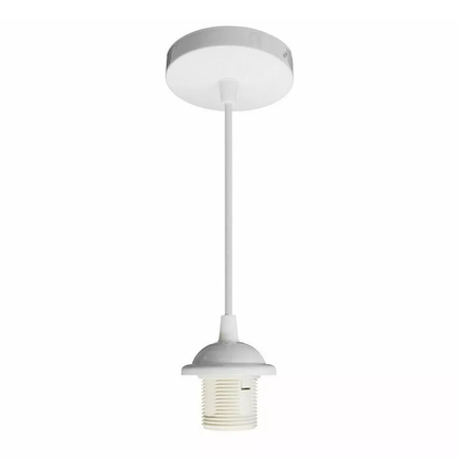 Pendant Light Fitting Set with E27 Holder. Ceiling Rose & Hanging Suspension Kit