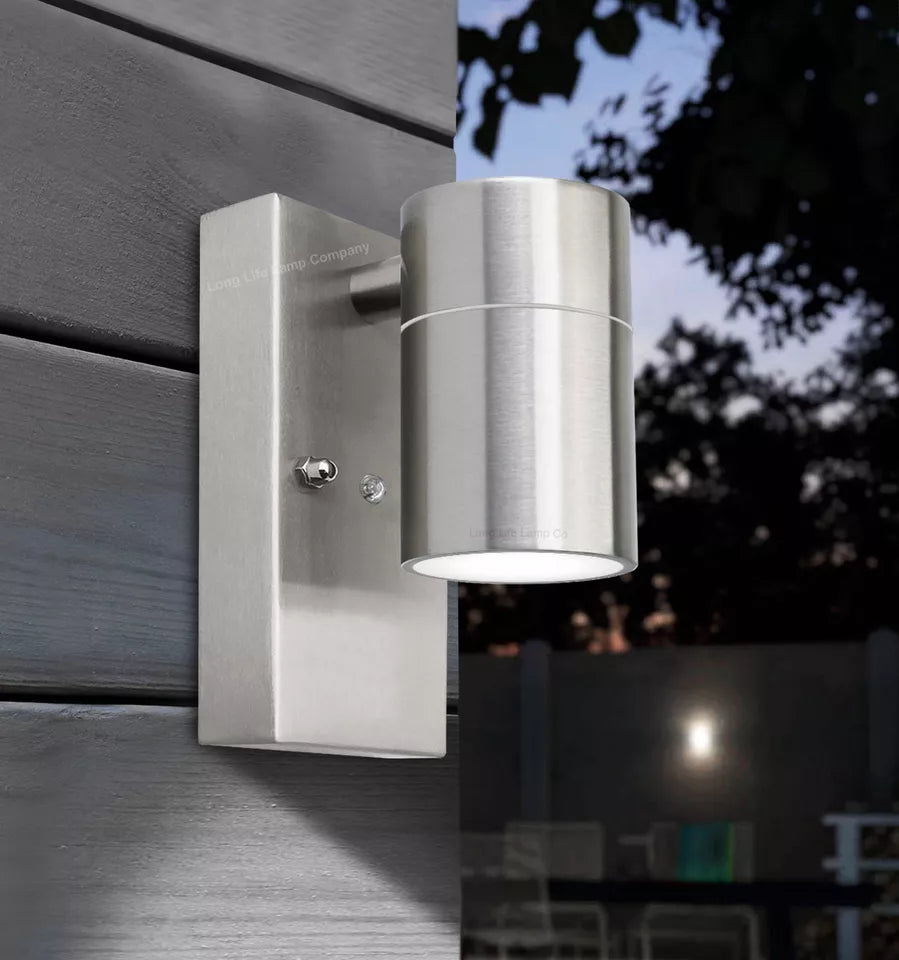 Modern Stainless Steel Outdoor Garden Wall Down Light. GU10 Base