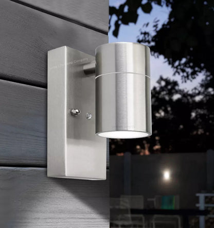 Modern Stainless Steel Outdoor Garden Wall Down Light. GU10 Base