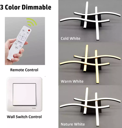 48W LED Ceiling Light – 4 Wave Dimmable Modern Light Fixture for Kitchen. Living Room. Bedroom. and More