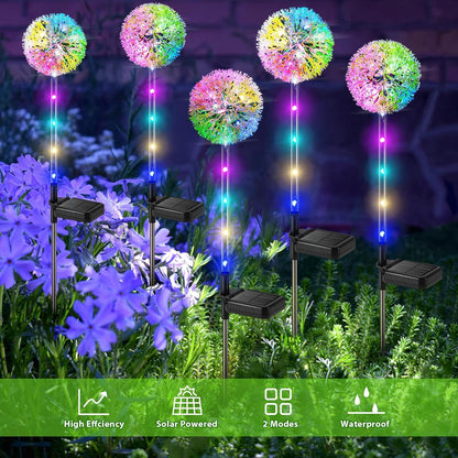 4 Pack Colorful Garden Lights
