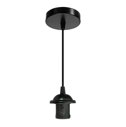 Pendant Light Fitting Set with E27 Holder. Ceiling Rose & Hanging Suspension Kit