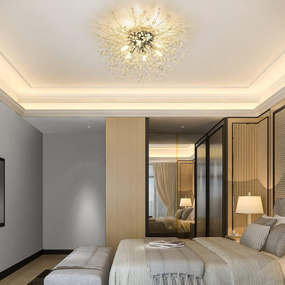 Modern Crystal Firework Ceiling Light – 6 G9 LED Chandelier