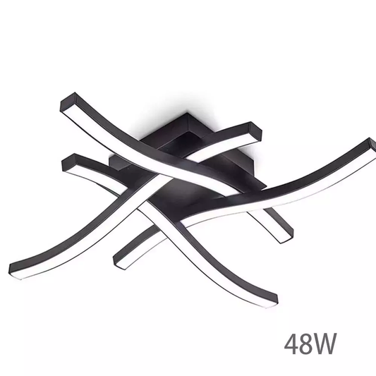 48W LED Ceiling Light – 4 Wave Dimmable Modern Light Fixture for Kitchen. Living Room. Bedroom. and More